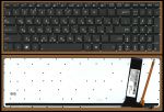 Клавиатура для ноутбука Asus N56 N76 R500 U500 S550 с подсветкой